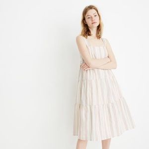 Madewell textural rainbow stripe dress